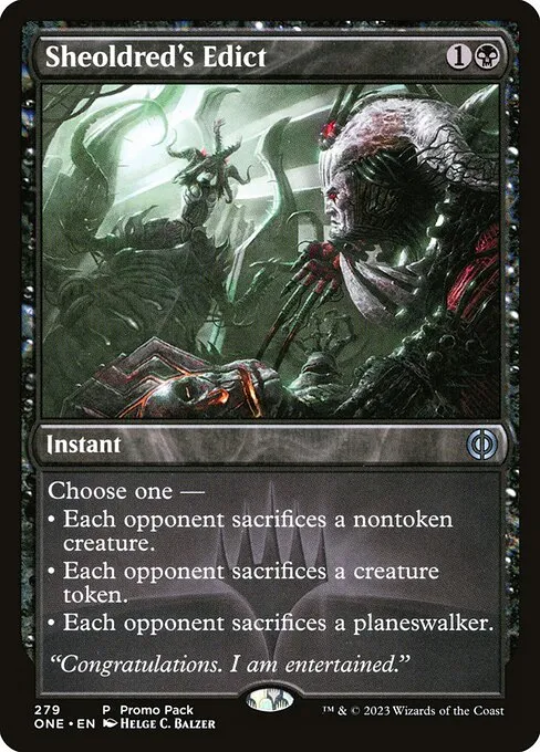 Sheoldred's Edict · Phyrexia: All Will Be One 279/479