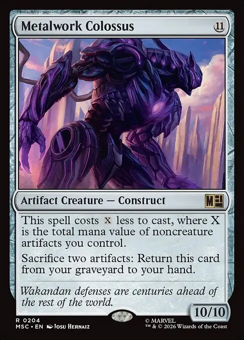 Metalwork Colossus · Marvel Super Heroes Commander 204/9
