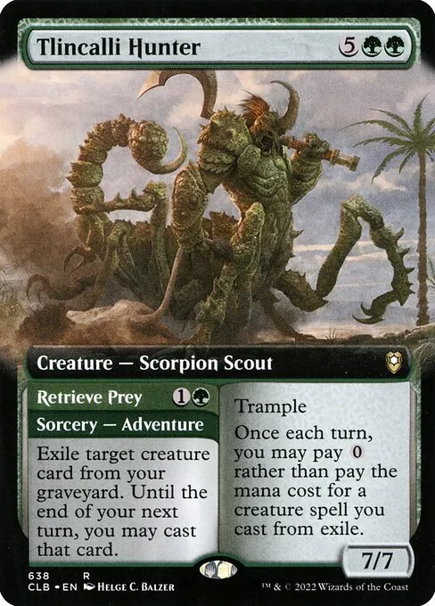 Tlincalli Hunter // Retrieve Prey · Commander Legends: Battle for Baldur's Gate 638/936
