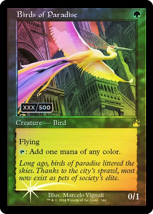 Birds of Paradise · Ravnica Remastered 344z/531
