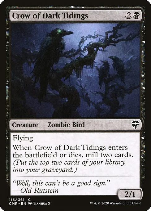 Crow of Dark Tidings · Commander Legends 115/718