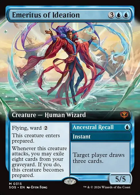 Emeritus of Ideation // Ancestral Recall · Secrets of Strixhaven 315/368