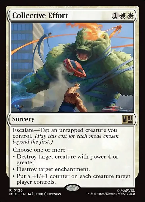 Collective Effort · Marvel Super Heroes Commander 126/9