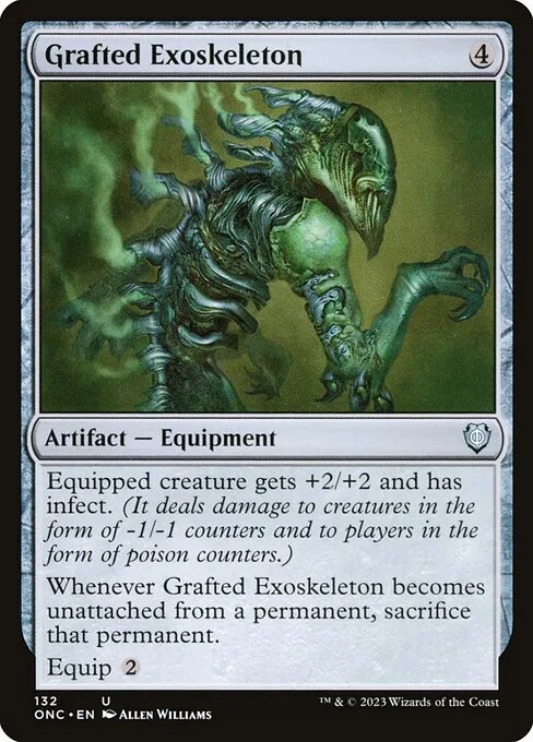 Grafted Exoskeleton · Phyrexia: All Will Be One Commander 132/174