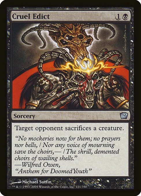 Cruel Edict · Ninth Edition 121★/710