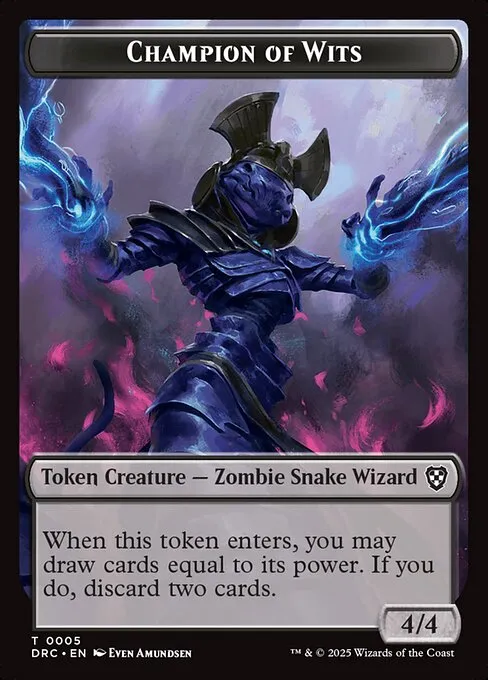 Champion of Wits · Aetherdrift Commander Tokens 5/17