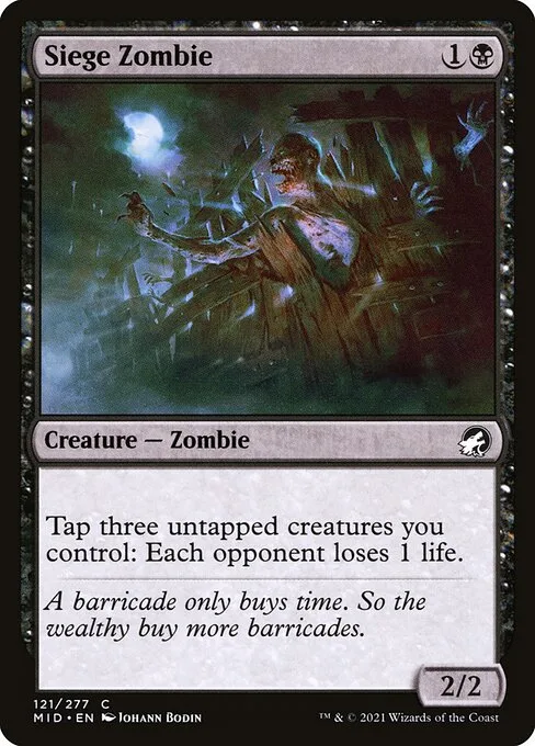 Siege Zombie · Innistrad: Midnight Hunt 121/399