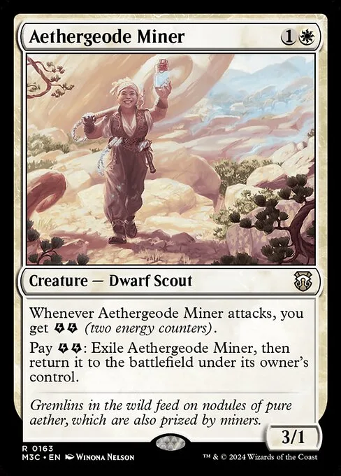 Aethergeode Miner · Modern Horizons 3 Commander 163/398