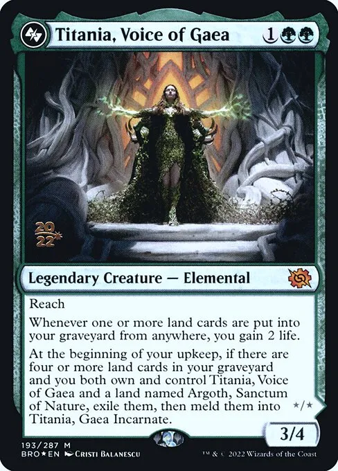 Titania, Voice of Gaea · The Brothers' War Promos 193s/171