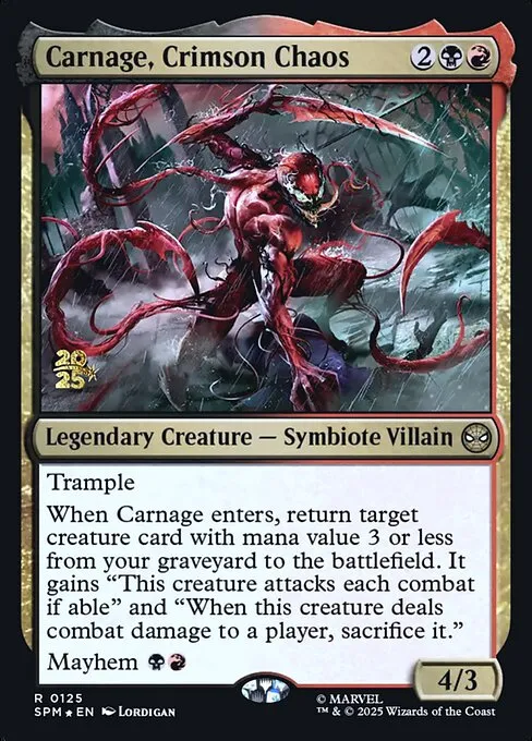 Carnage, Crimson Chaos · Marvel's Spider-Man Promos 125s/68