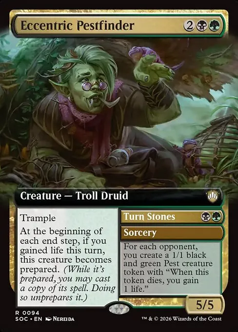 Eccentric Pestfinder // Turn Stones · Secrets of Strixhaven Commander 94/426