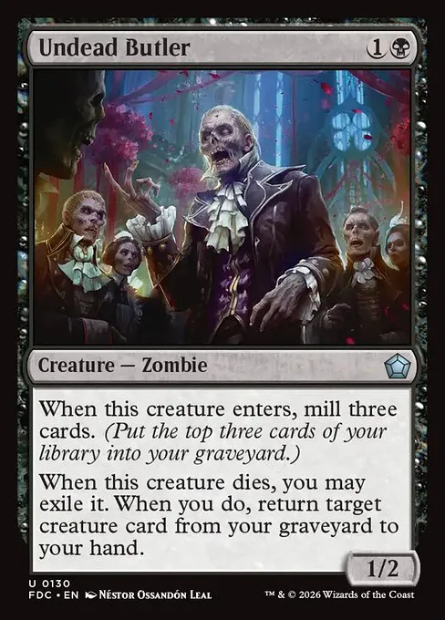 Undead Butler · Foundations Commander 130/3