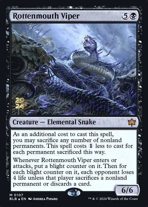Rottenmouth Viper · Bloomburrow Promos 107s/160