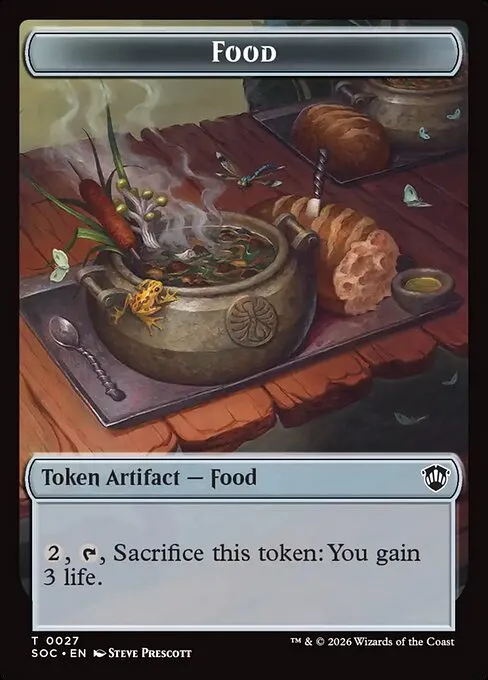 Food · Secrets of Strixhaven Commander Tokens 27/30