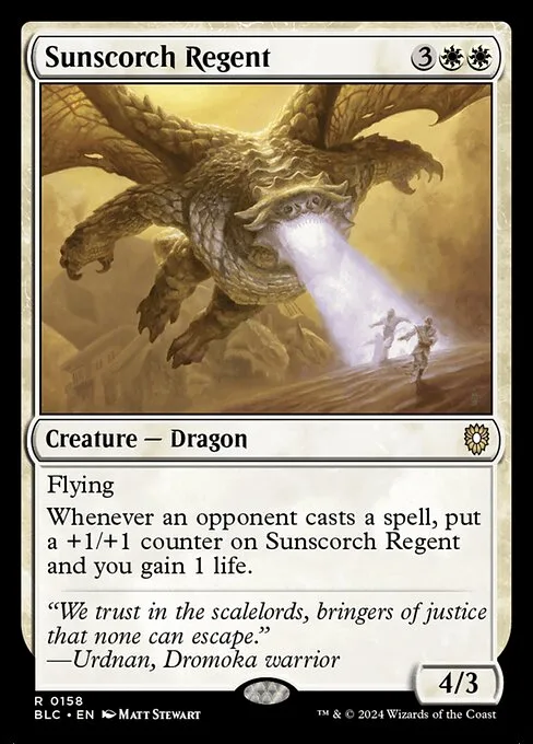 Sunscorch Regent · Bloomburrow Commander 158/356