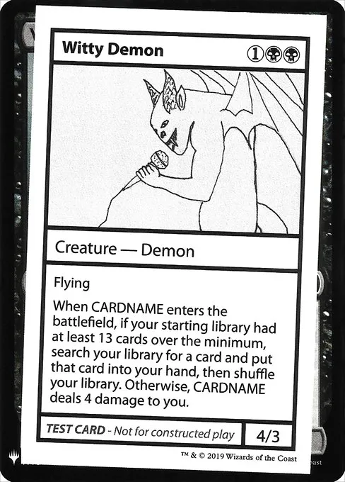 Witty Demon · Mystery Booster Playtest Cards 2019 50/121