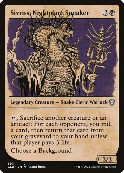 Sivriss, Nightmare Speaker · Commander Legends: Battle for Baldur's Gate 393/936