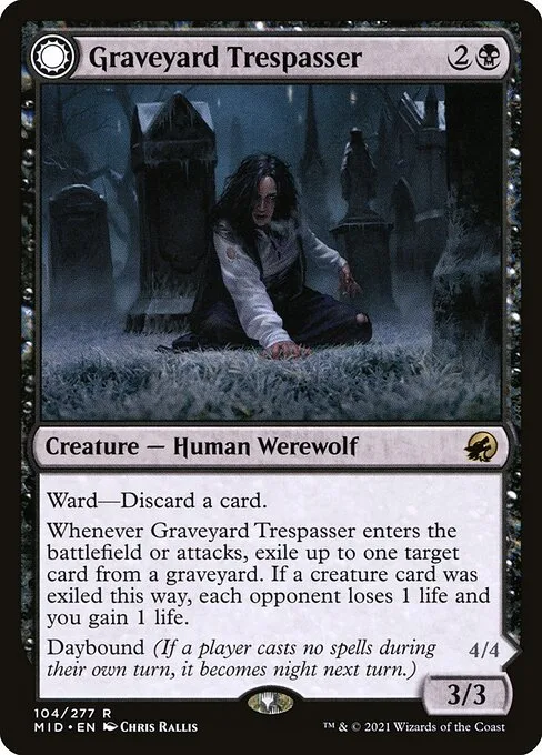 Graveyard Trespasser // Graveyard Glutton · Innistrad: Midnight Hunt 104/399