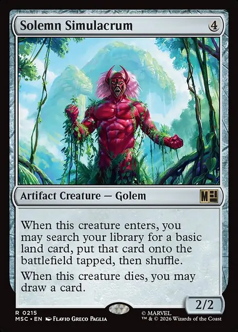 Solemn Simulacrum · Marvel Super Heroes Commander 215/9