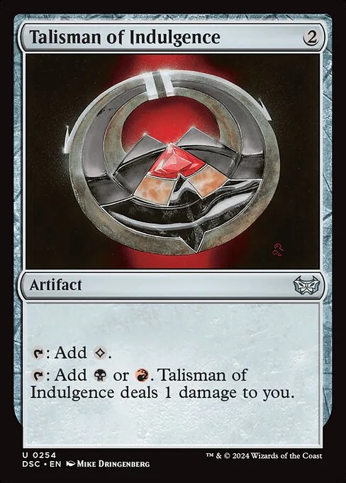 Talisman of Indulgence · Duskmourn: House of Horror Commander 254/373