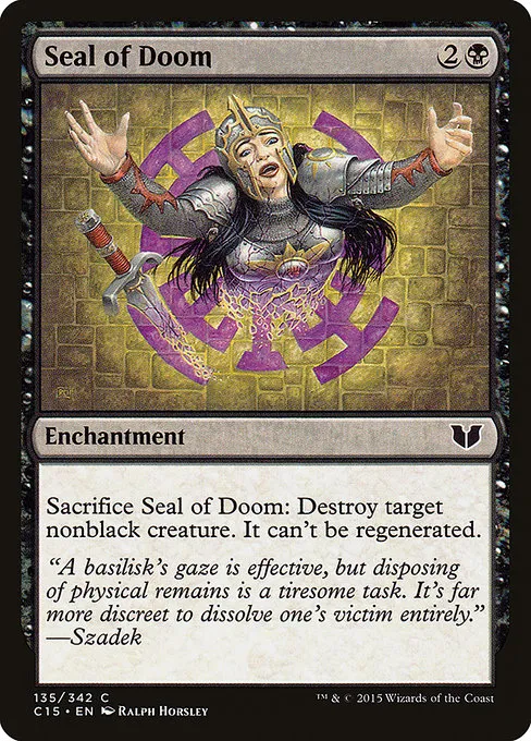 Seal of Doom · Commander 2015 135/342