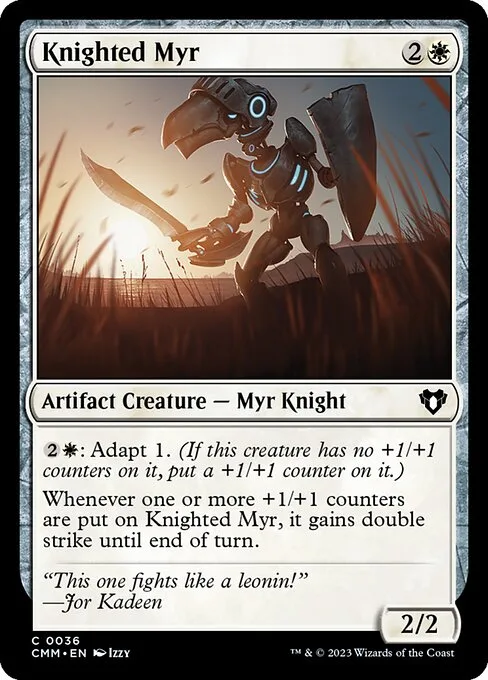Knighted Myr · Commander Masters 36/1067