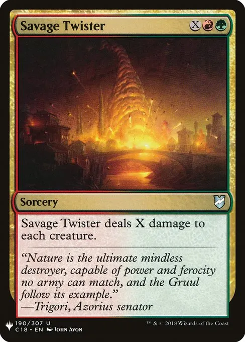 Savage Twister · The List C18-190/5050