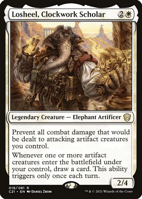 Losheel, Clockwork Scholar · Commander 2021 18/409