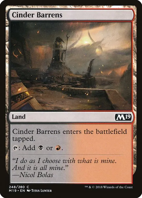 Cinder Barrens · Core Set 2019 248/314