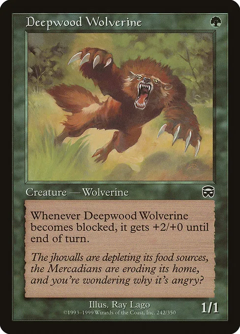 Deepwood Wolverine · Mercadian Masques 242/350
