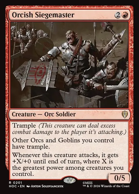 Orcish Siegemaster · The Hobbit Commander 201/7