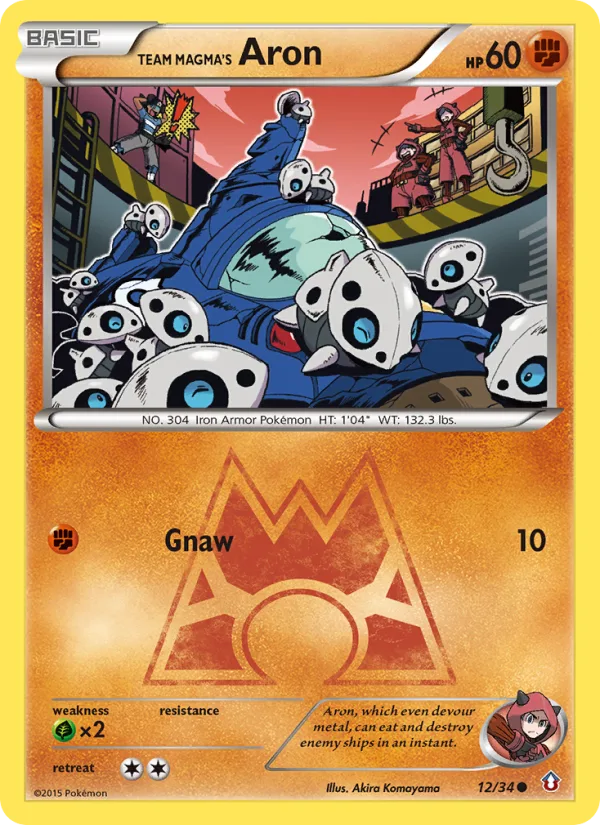 Team Magma's Aron · Double Crisis 12/34