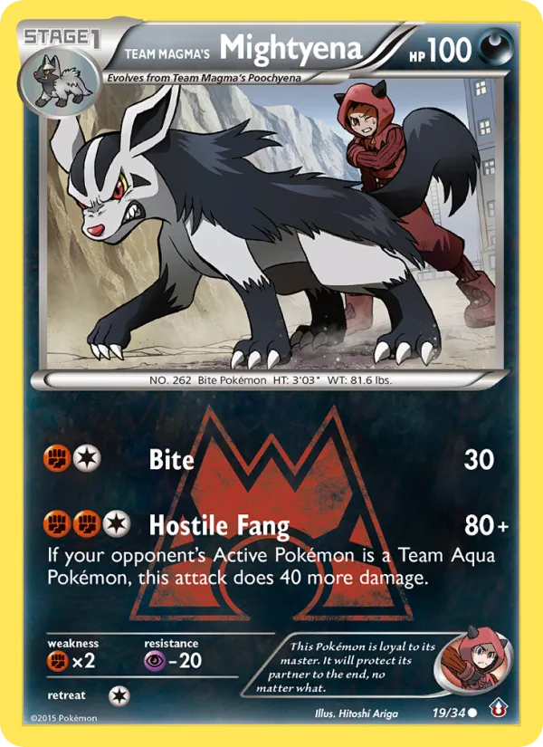 Team Magma's Mightyena · Double Crisis 19/34