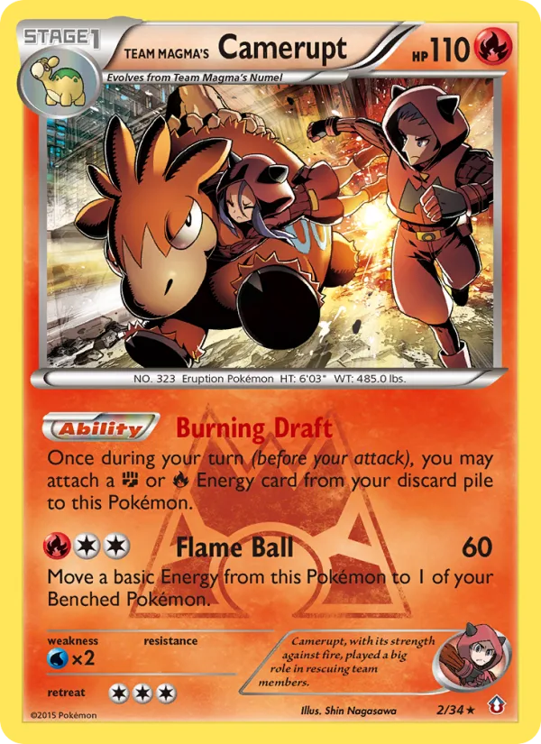 Team Magma's Camerupt · Double Crisis 2/34