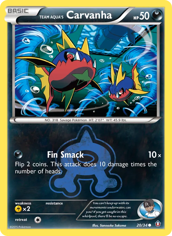 Team Aqua's Carvanha · Double Crisis 20/34