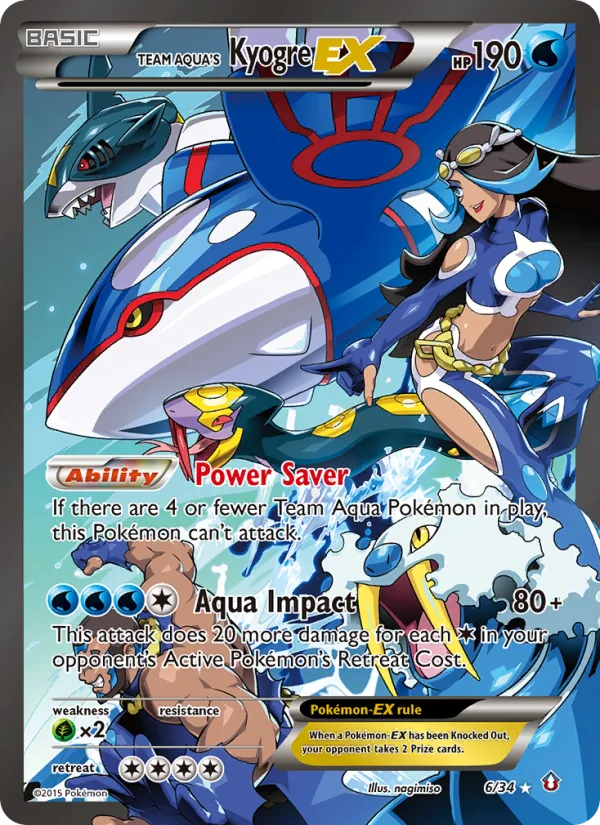 Team Aqua's Kyogre EX · Double Crisis 6/34
