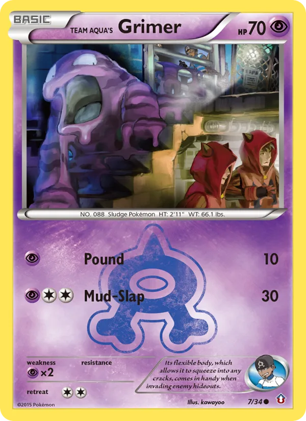 Team Aqua's Grimer · Double Crisis 7/34
