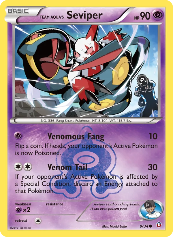 Team Aqua's Seviper · Double Crisis 9/34