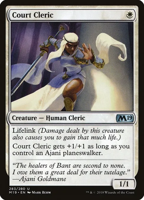 Court Cleric · Core Set 2019 283/314