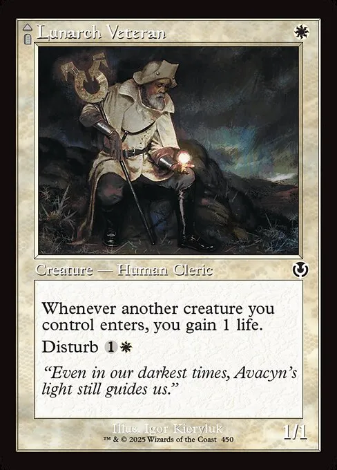 Lunarch Veteran // Luminous Phantom · Innistrad Remastered 450/495