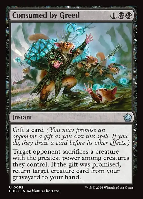 Consumed by Greed · Foundations Commander 92/3
