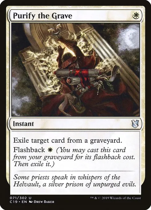 Purify the Grave · Commander 2019 71/302