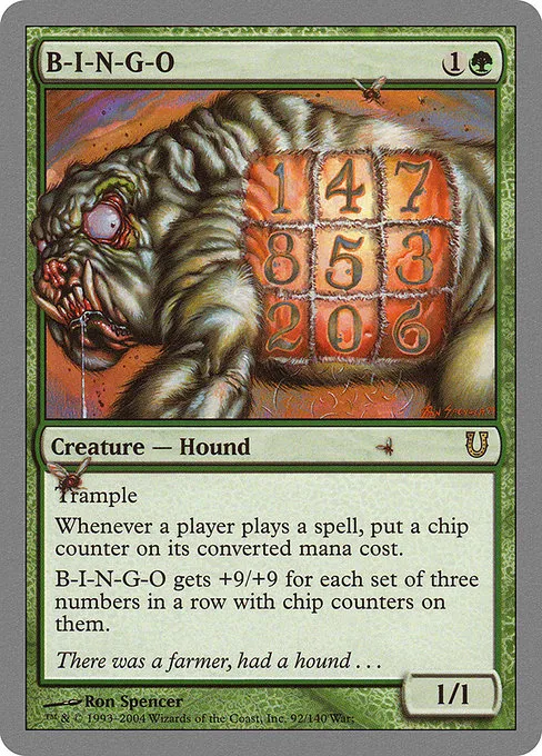 B-I-N-G-O · Unhinged 92/168