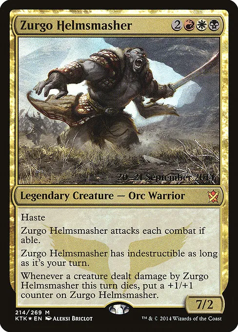 Zurgo Helmsmasher · Khans of Tarkir Promos 214s/56