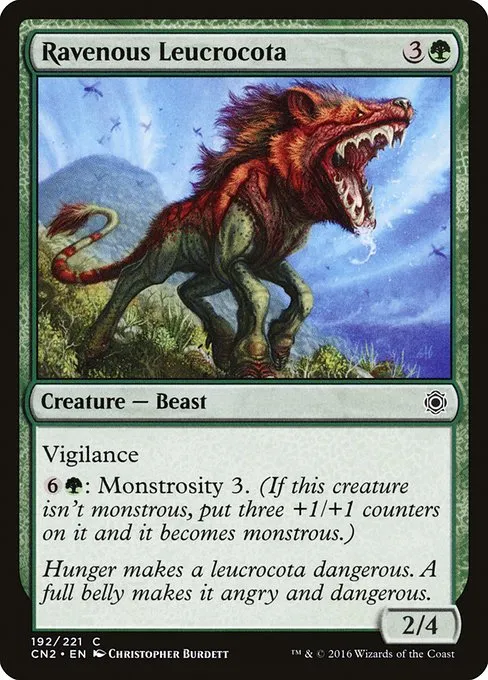 Ravenous Leucrocota · Conspiracy: Take the Crown 192/222