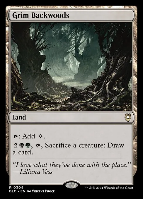 Grim Backwoods · Bloomburrow Commander 309/356