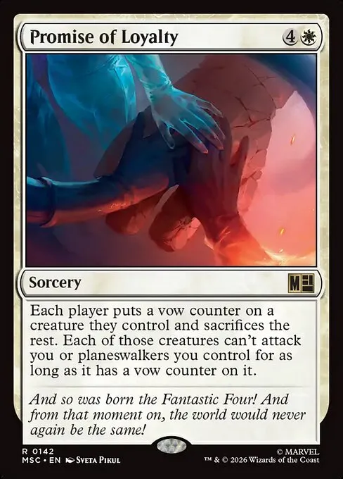 Promise of Loyalty · Marvel Super Heroes Commander 142/9