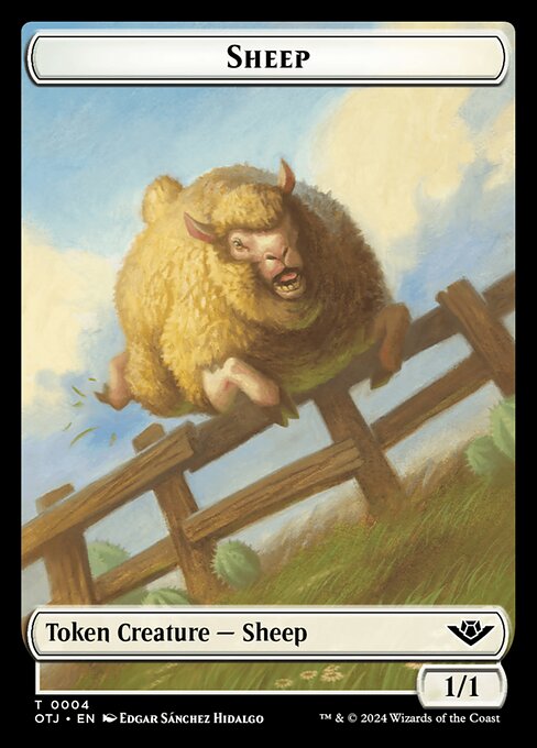 Sheep · Outlaws of Thunder Junction Tokens 4/19