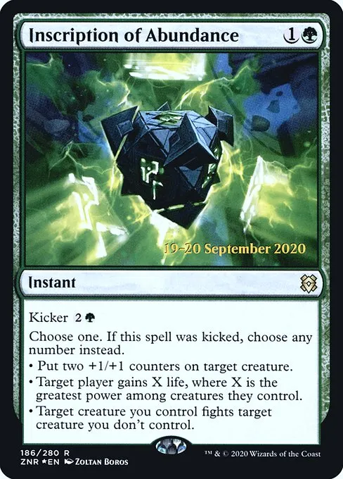 Inscription of Abundance · Zendikar Rising Promos 186s/153