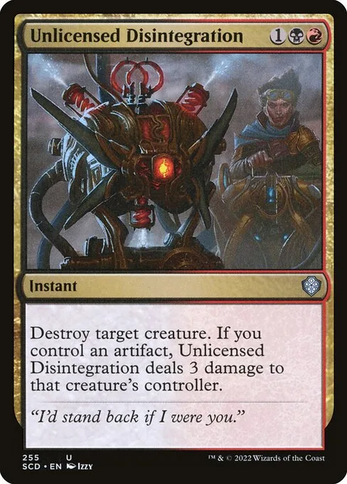 Unlicensed Disintegration · Starter Commander Decks 255/352